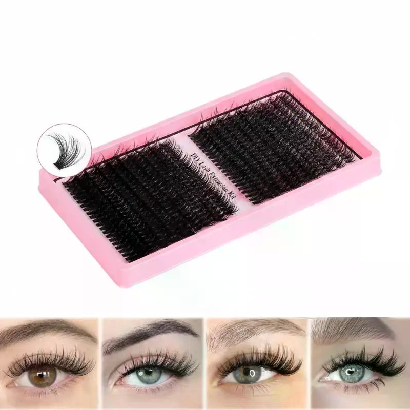 Eyelash Extension Wispy - 176/300/320/400Pcs Lash Clusters Kit D Curl