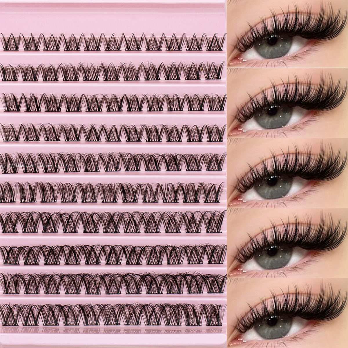Eyelash Extension Home Service - ISEEN DIY Lash Clusters Natural Look