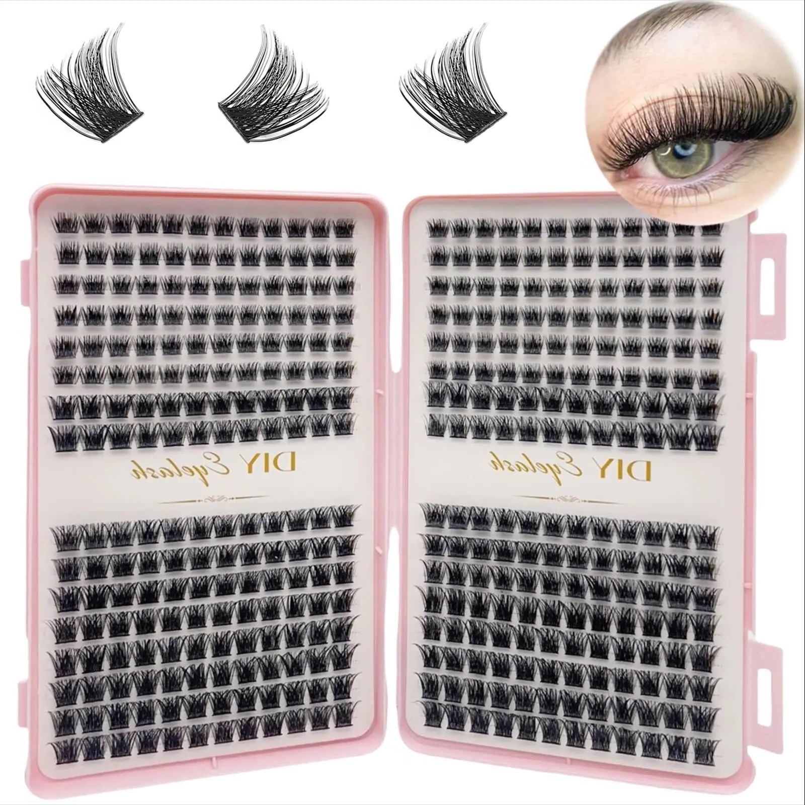 Eyelash Extension Home Service - 384pcs Individual Lashes Eyelash Book Clusters
