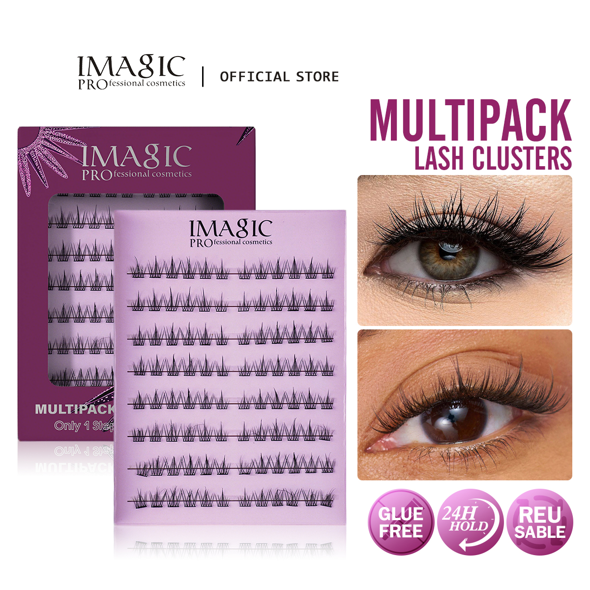 Eyelash Extension Images Free - IMAGIC Multipack Lash Clusters Extensions Natural