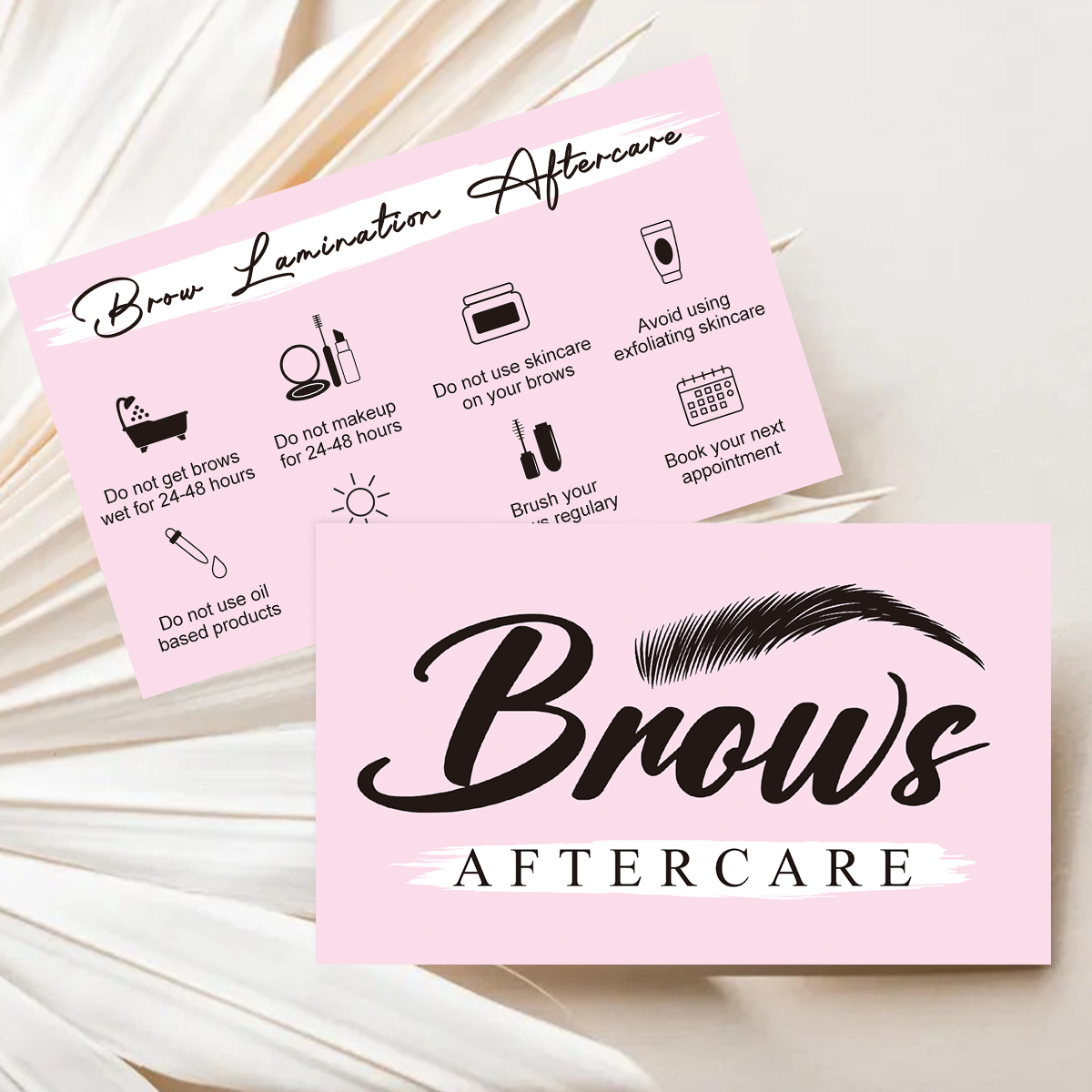 Eyelash Extension Aftercare - 50pcs eyebrow Aftercare Cards Eyebrow Tint