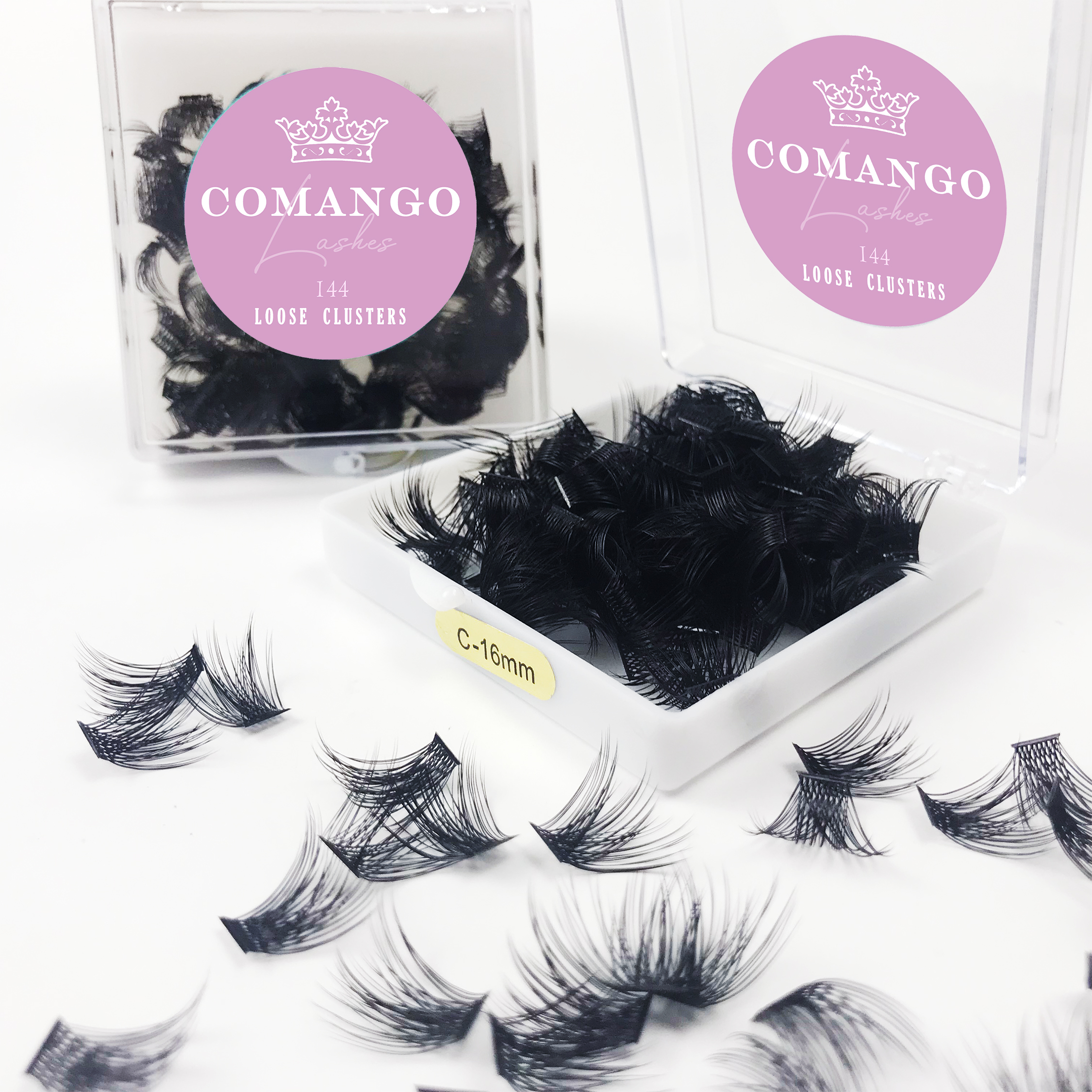 Eyelash Extension Home Service - CoMango Loose Lash Clusters 144Pcs C/D