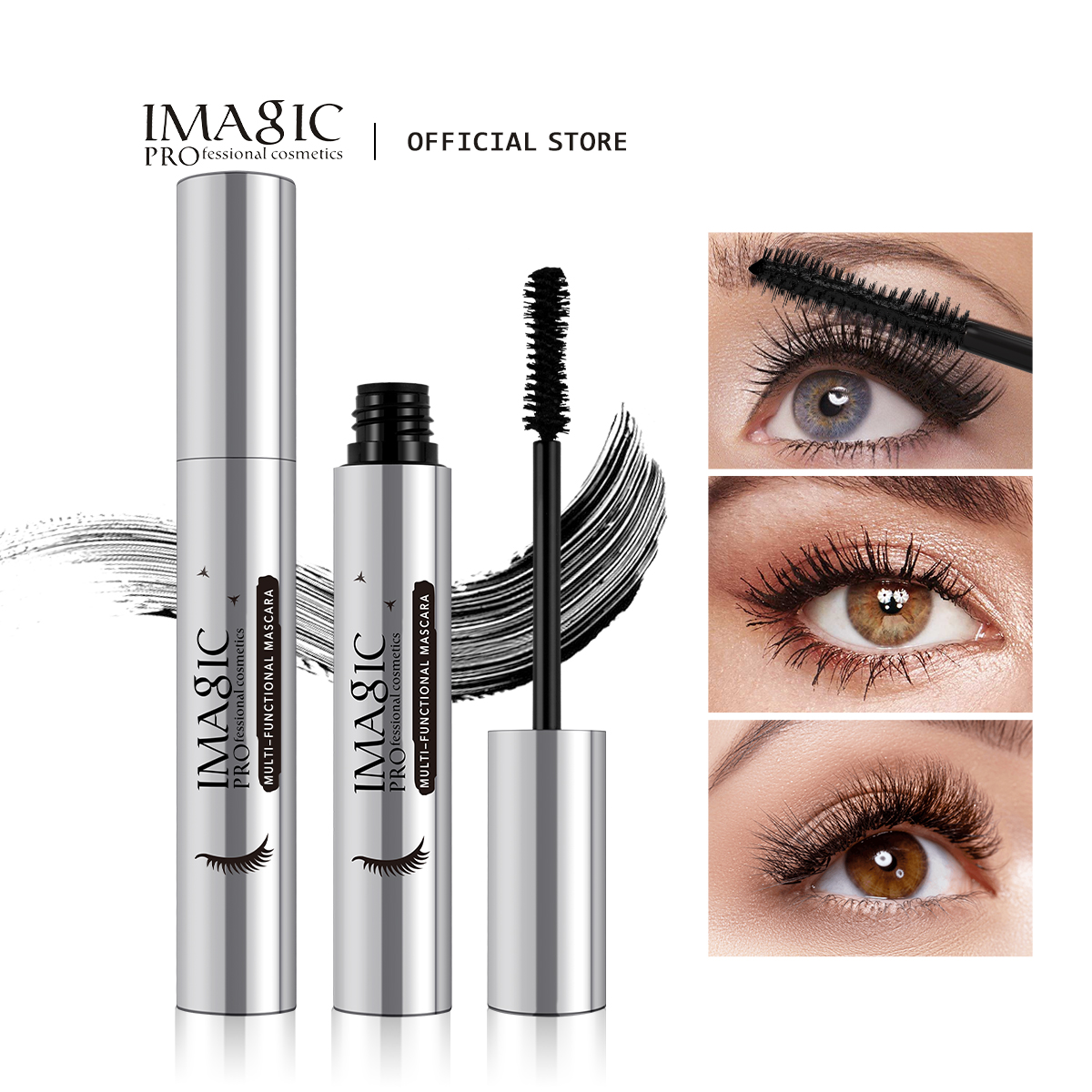Eyelash Extension Images Free - IMAGIC Black Mascara 4D Silk Fiber