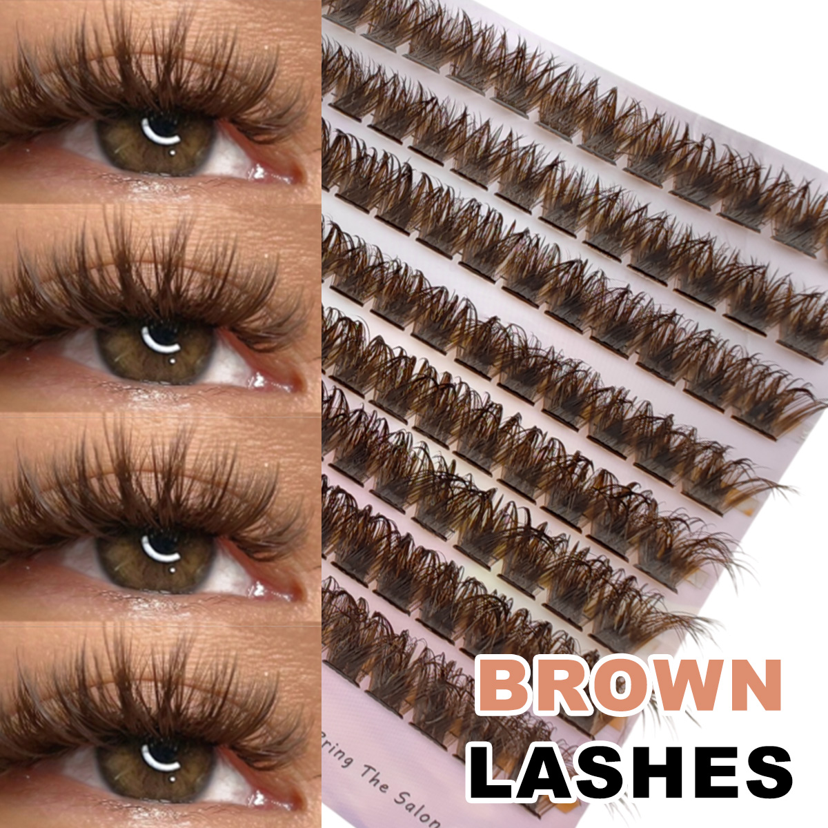 120pcs Natural Brown Wispy Las - đánh giá và giá Eyelash Extension Home Service