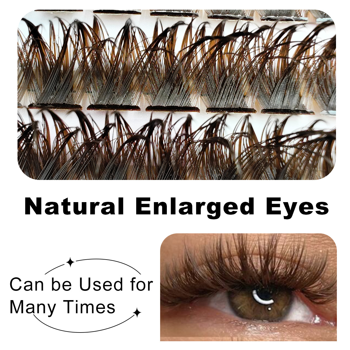 120pcs Natural Brown Wispy Las - đánh giá và giá Eyelash Extension Home Service