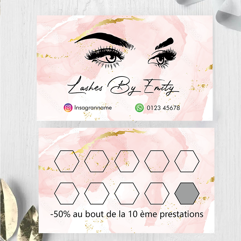 Custom Loyalty Cards with Logo - đánh giá và giá Eyelash Extension Aftercare