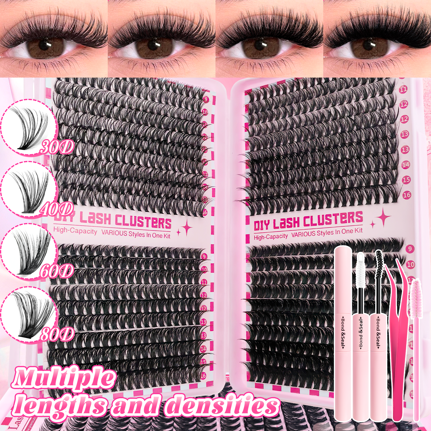 740/800PCS Eyelash Cluster Kit - đánh giá và giá Eyelash Extension Or Extensions