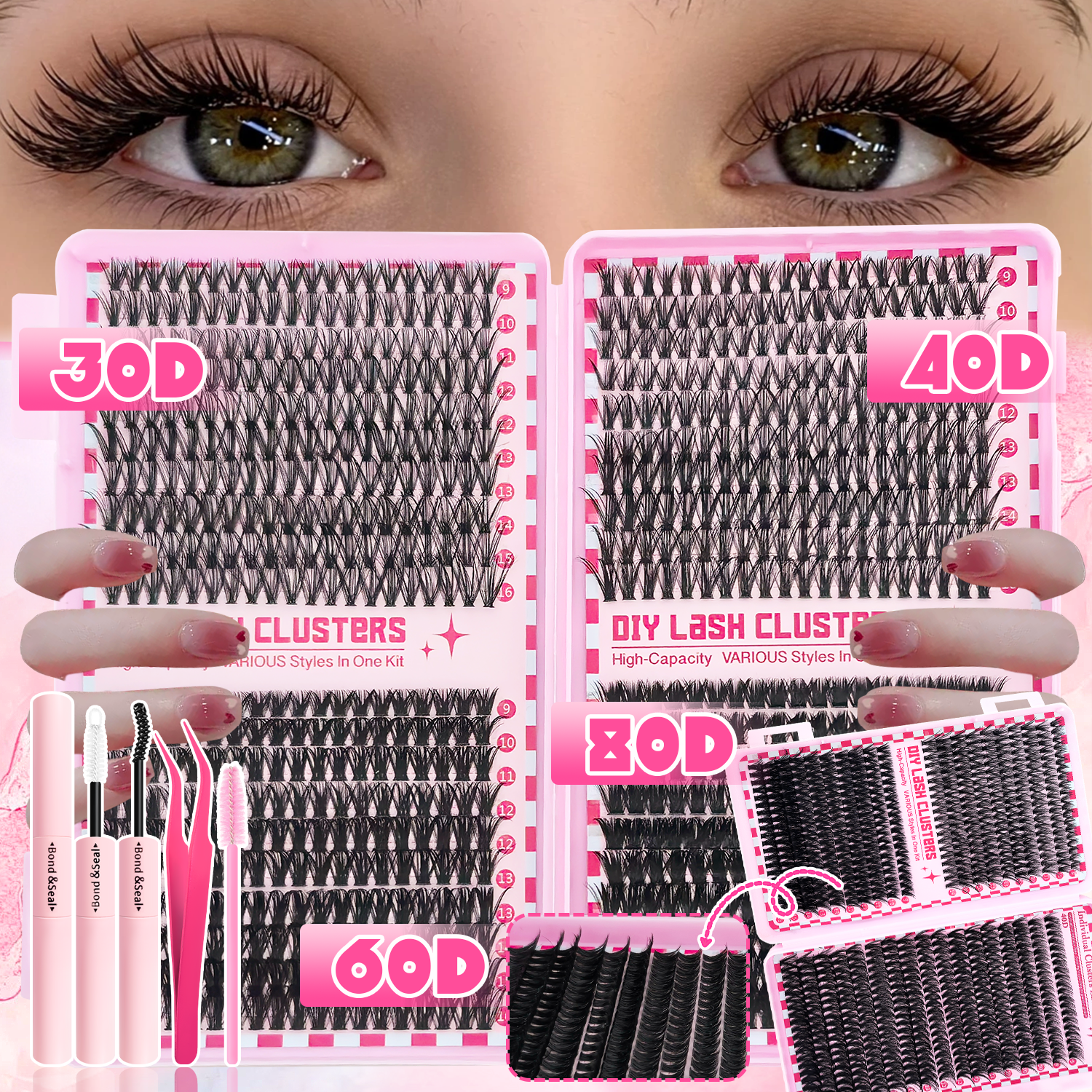 740/800PCS Eyelash Cluster Kit - đánh giá và giá Eyelash Extension Or Extensions