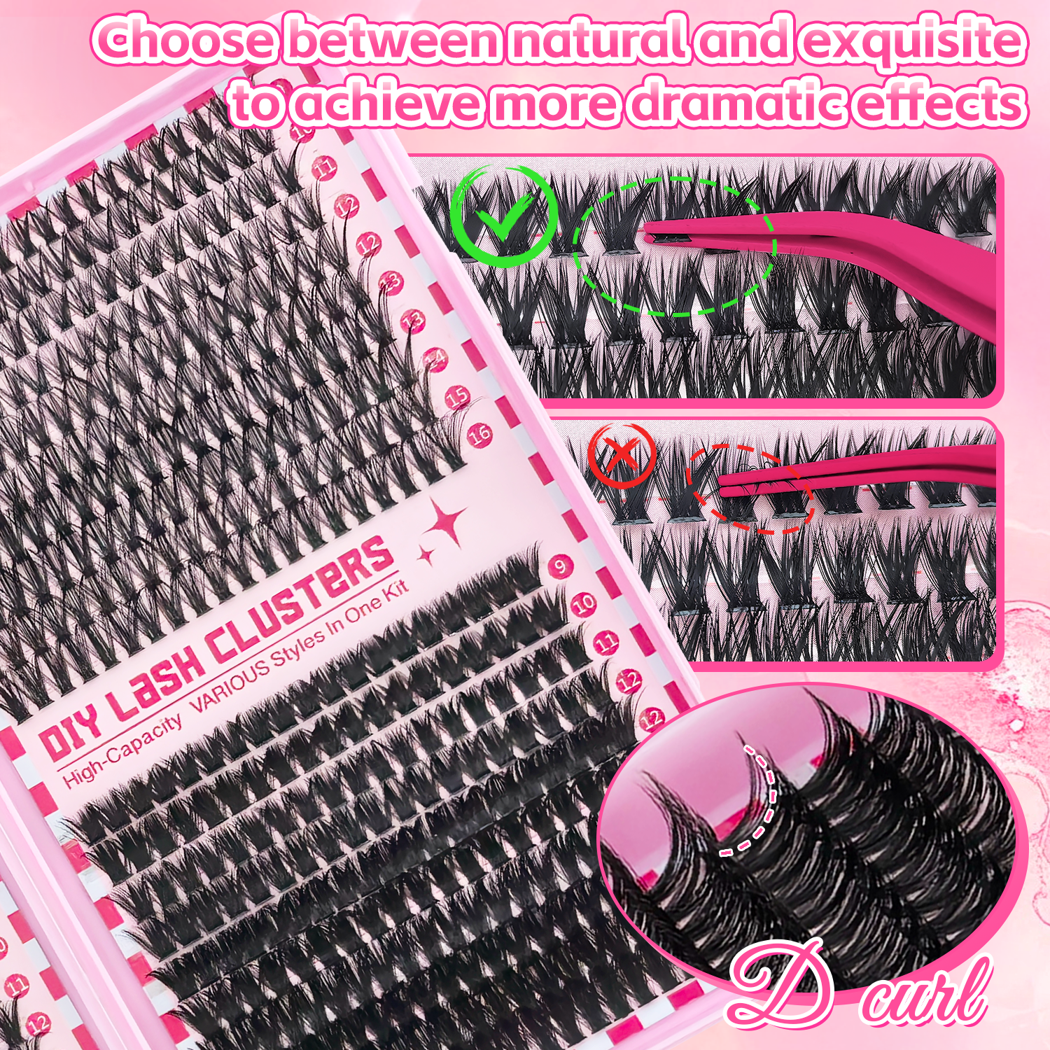 740/800PCS Eyelash Cluster Kit - đánh giá và giá Eyelash Extension Or Extensions