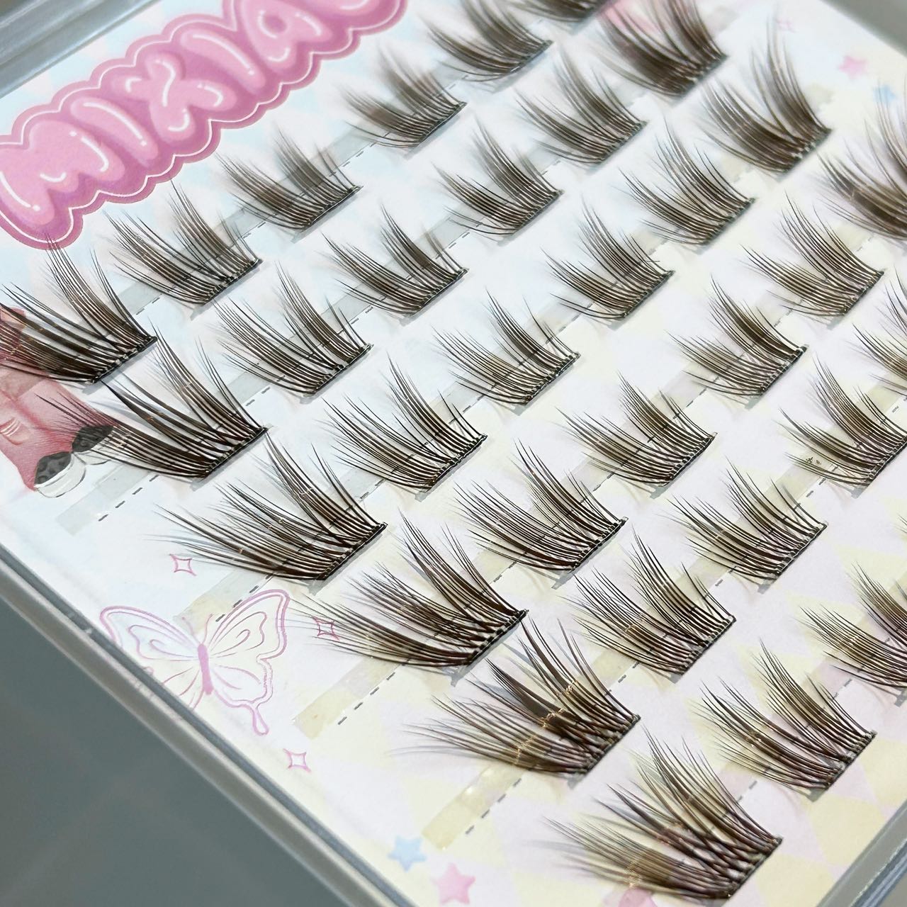 Mixiaohe Black Brown Glue-Free - đánh giá và giá Eyelash Extension Wispy
