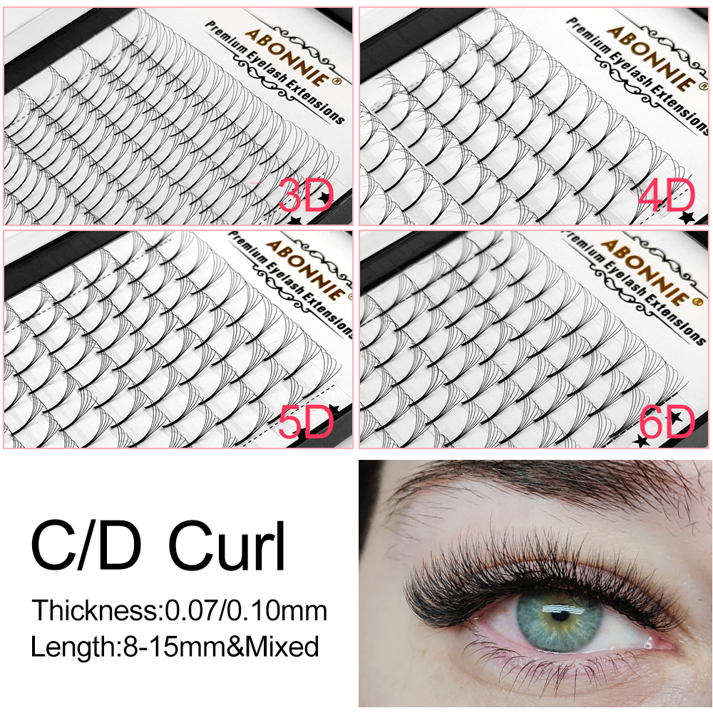 Abonnie 3D/4D/5D/6D Premade Vo - đánh giá và giá Eyelash Extension Japan