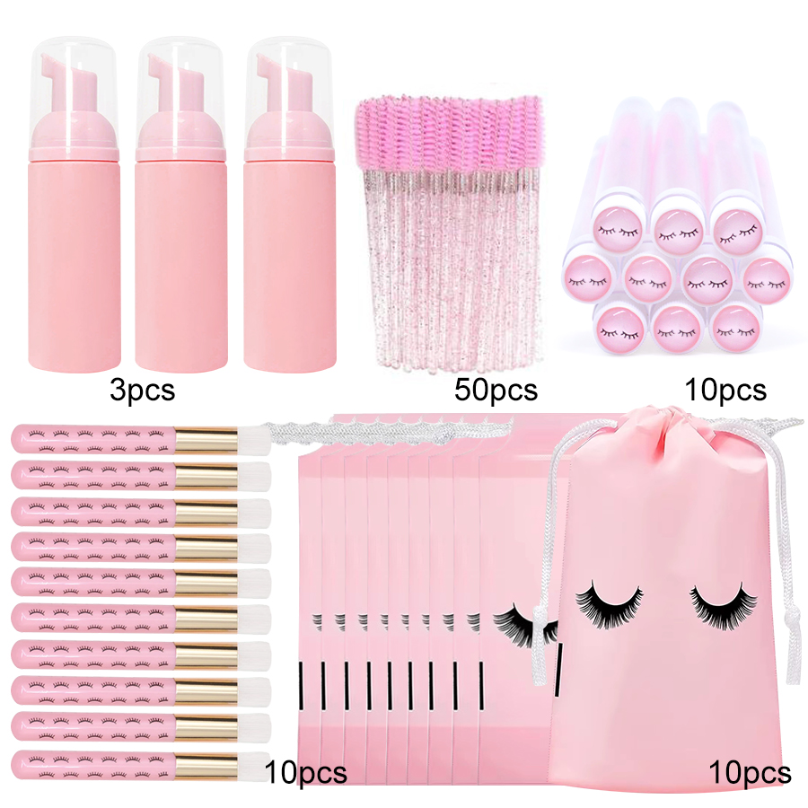 83PCS Lash Shampoo Bottles Bru - đánh giá và giá Eyelash Extension Aftercare