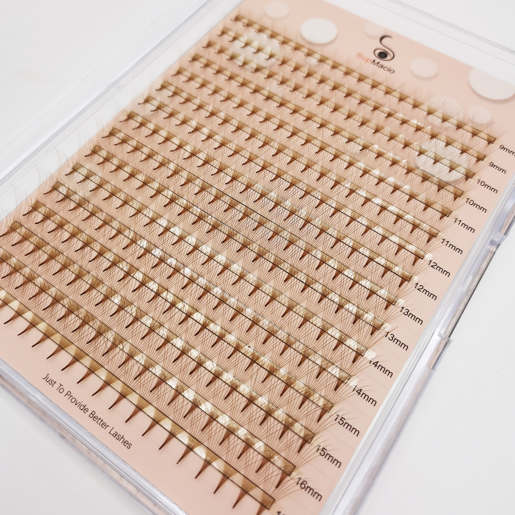 SupMacio Brown Premade fans Ey - đánh giá và giá Eyelash Extension Japan