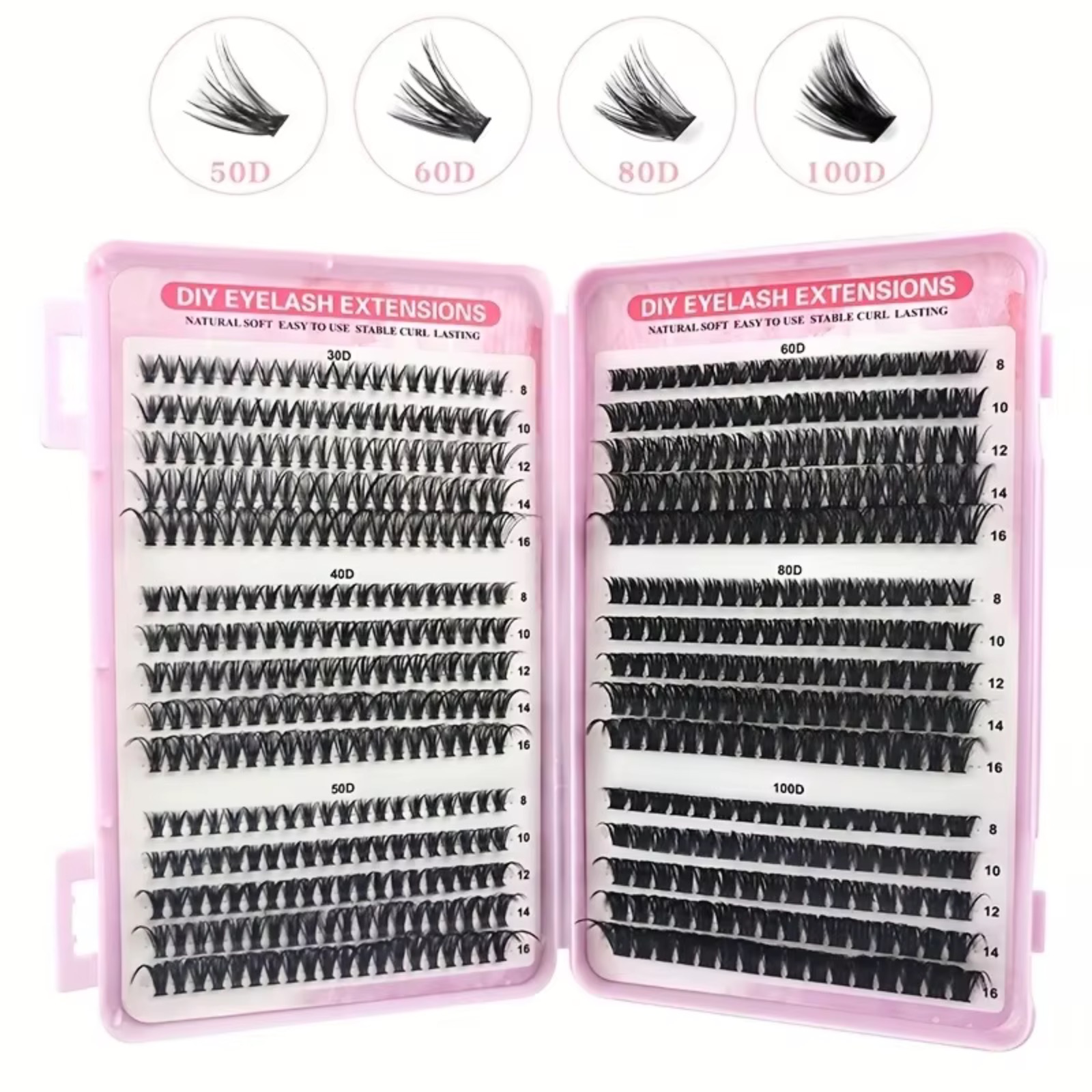 Cluster Lashes 30D 40D 50D 60D - đánh giá và giá Eyelash Extension Home Service