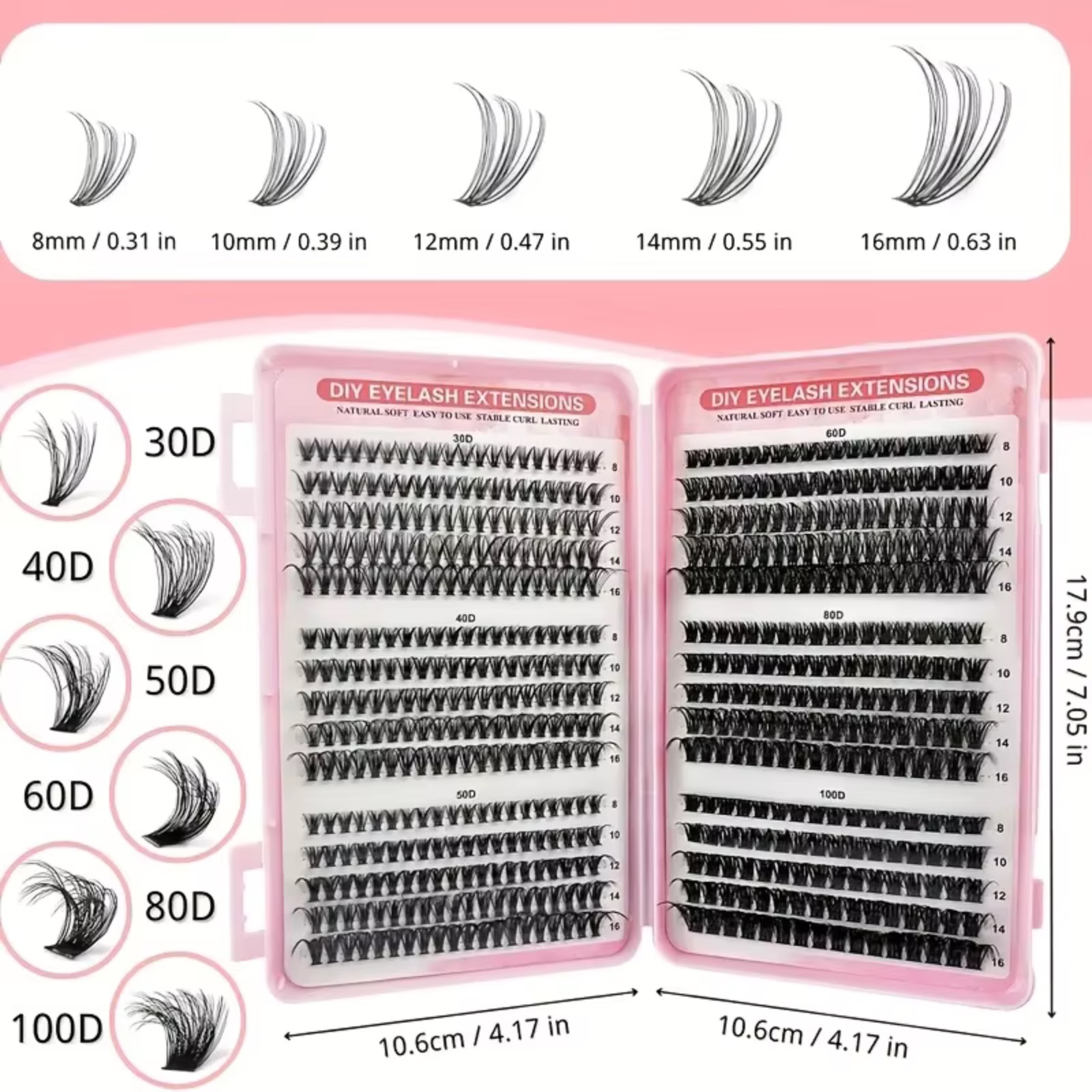 Cluster Lashes 30D 40D 50D 60D - đánh giá và giá Eyelash Extension Home Service