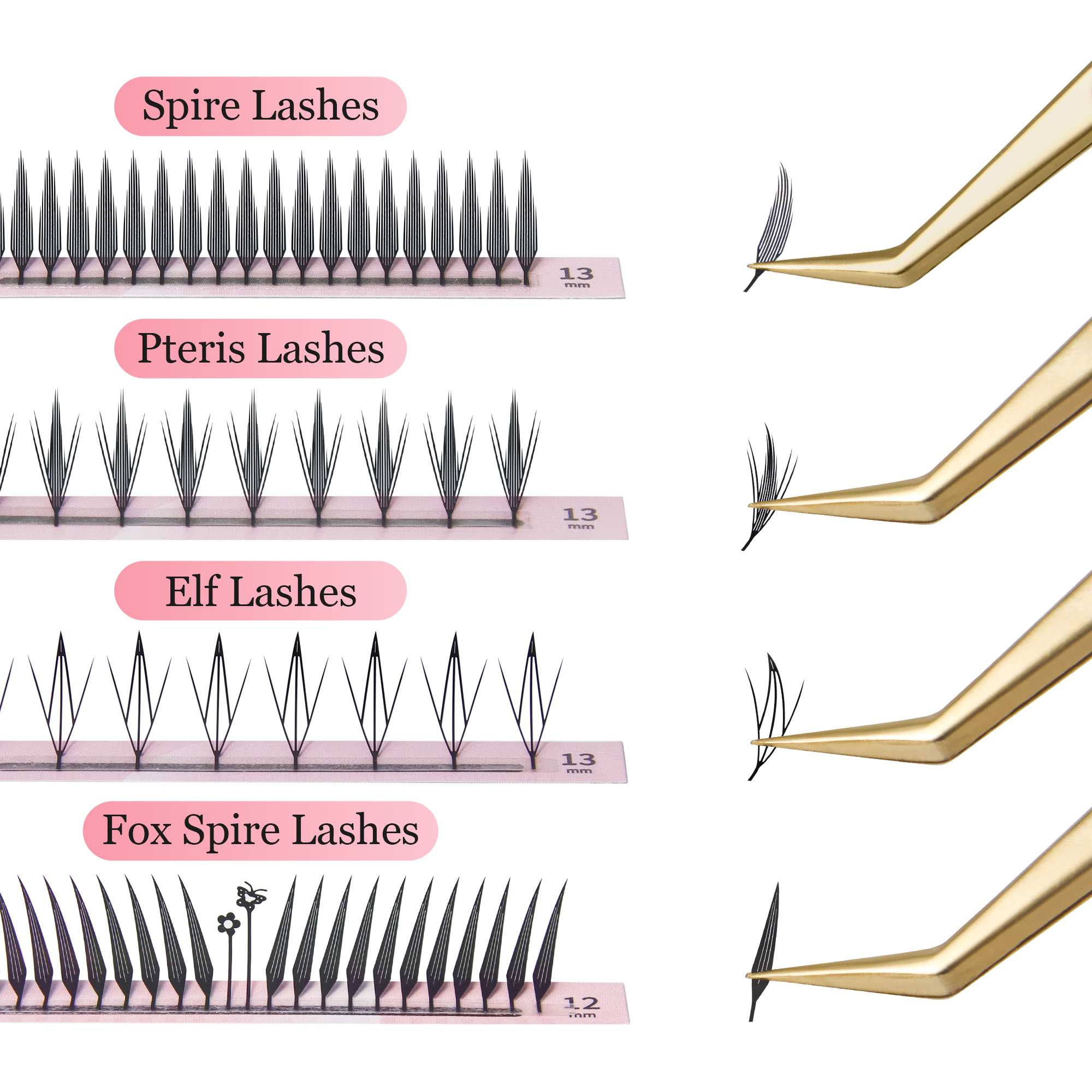 GLAMLASH Comic Spire Eyelash E - đánh giá và giá Eyelash Extension Supernatural