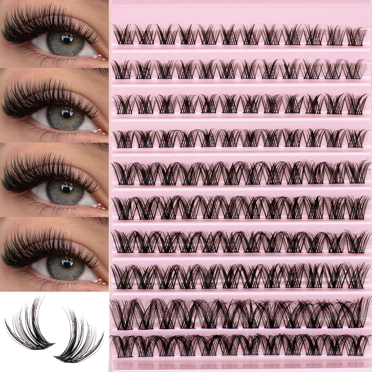 ISEEN DIY Lash Clusters Natura - đánh giá và giá Eyelash Extension Home Service