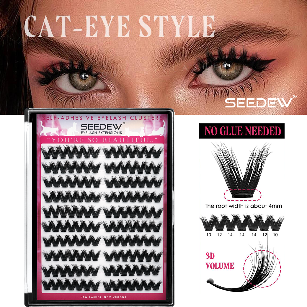 SEEDEW 3D V-shaped Thick False - đánh giá và giá Eyelash Extension Wispy