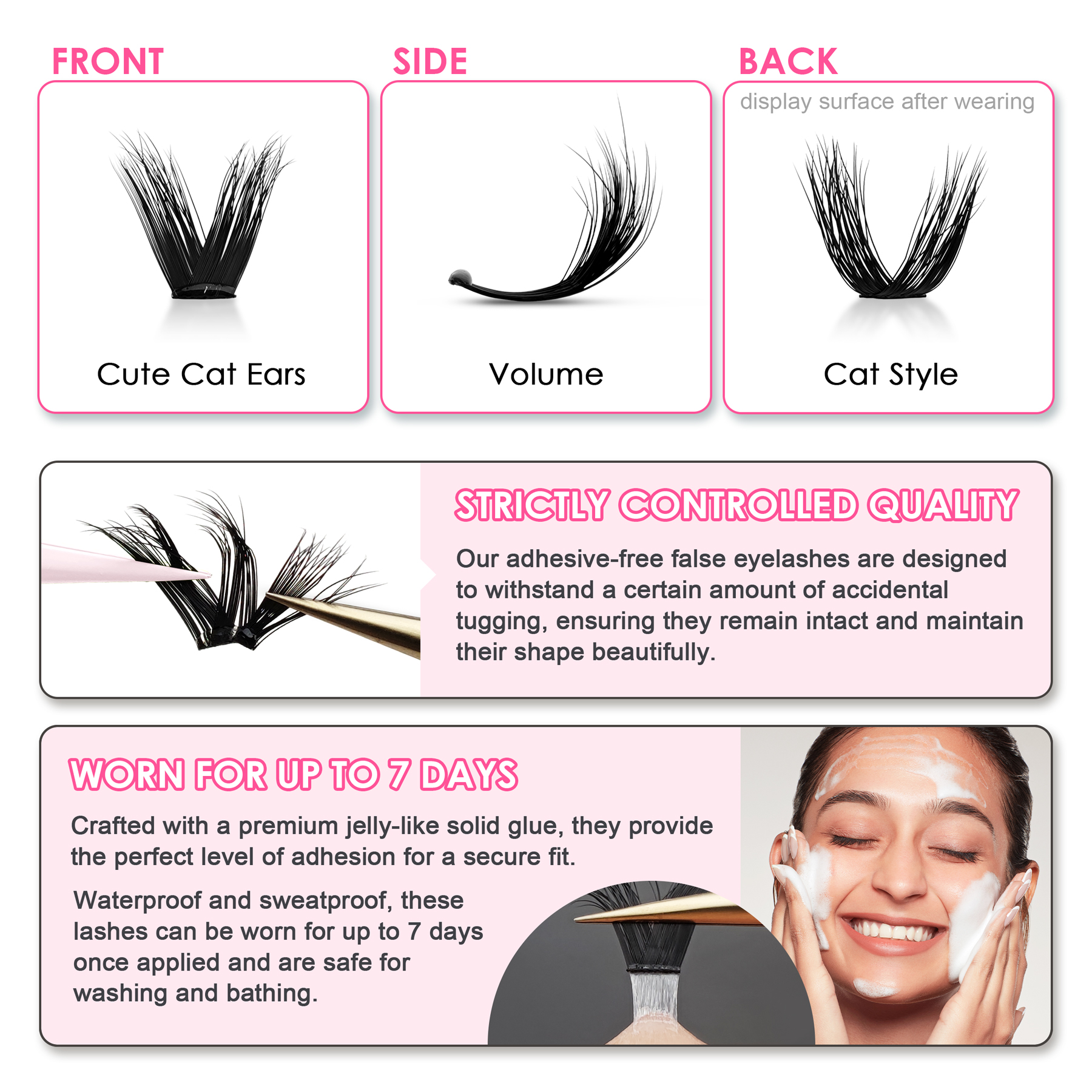 SEEDEW 3D V-shaped Thick False - đánh giá và giá Eyelash Extension Wispy