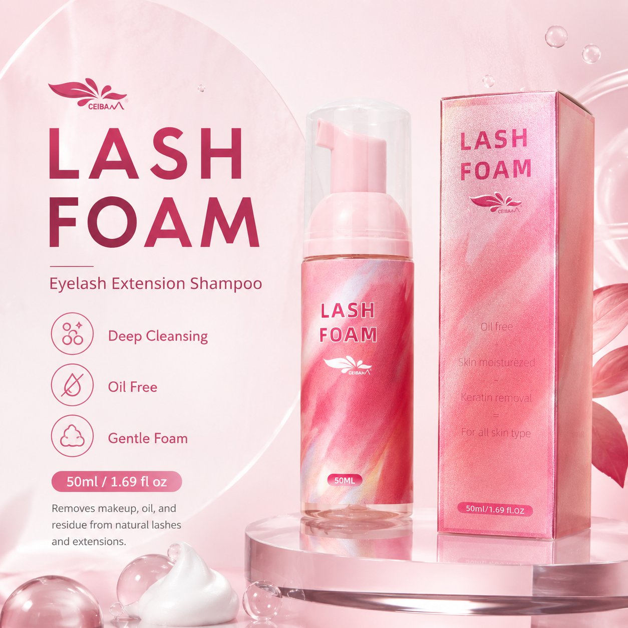50ml Lash Foam Eyelash Extensi - đánh giá và giá Eyelash Extension Aftercare