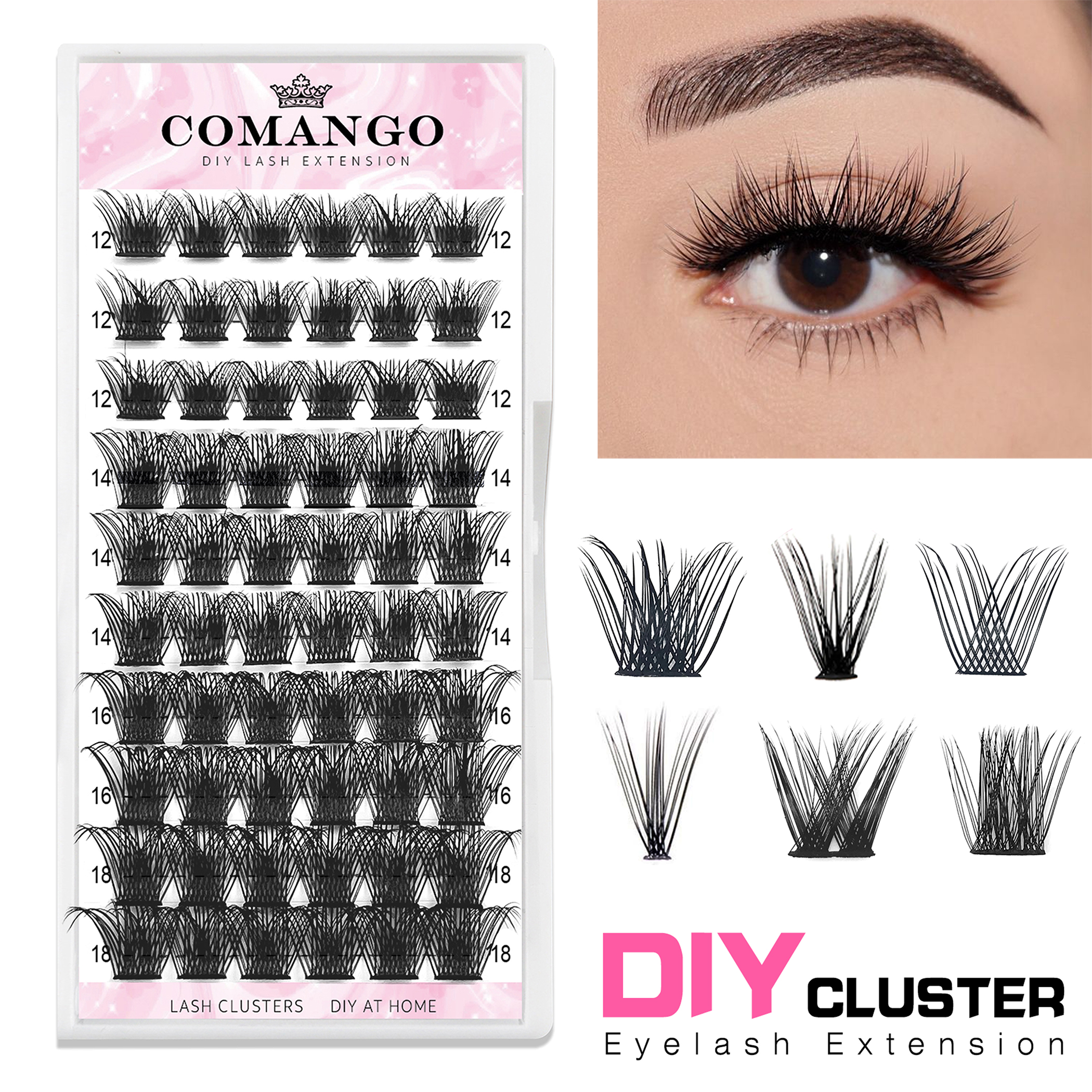 Lash Clusters DIY Eyelash Exte - đánh giá và giá Eyelash Extension Home Service