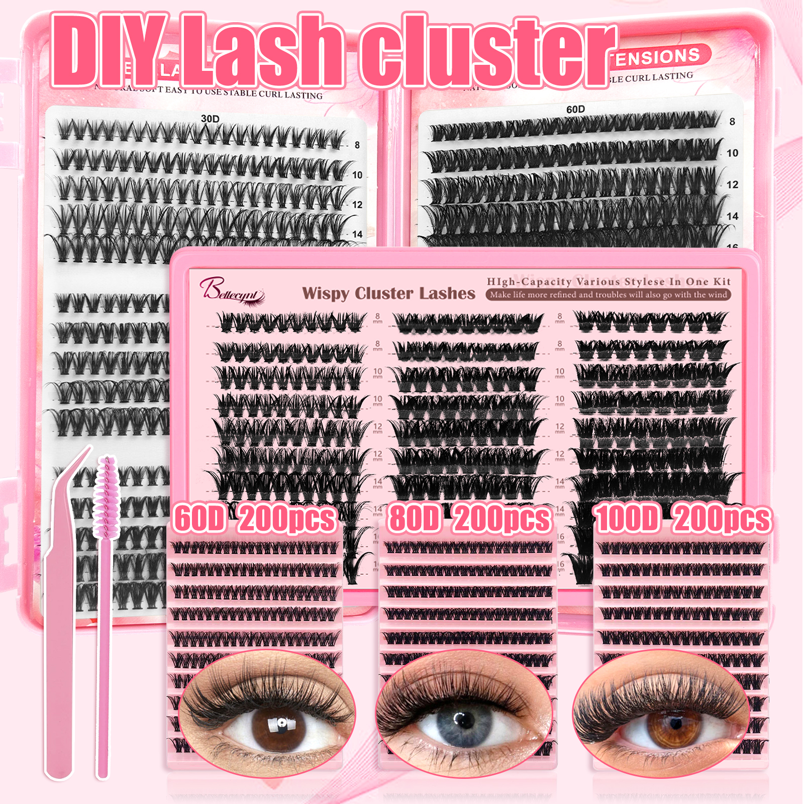 Individual Lash Clusters Kit,  - đánh giá và giá Eyelash Extension Home Service