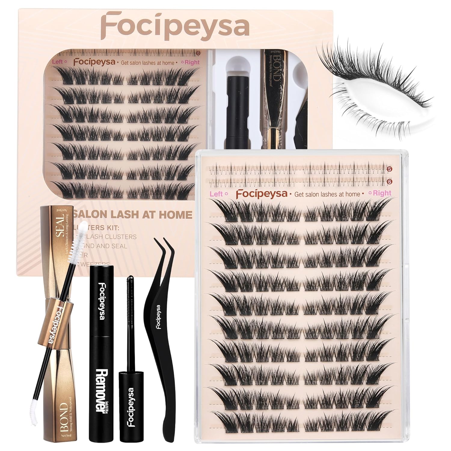 Fox Eye Lash Clusters Kit with - đánh giá và giá Eyelash Extension Images Free