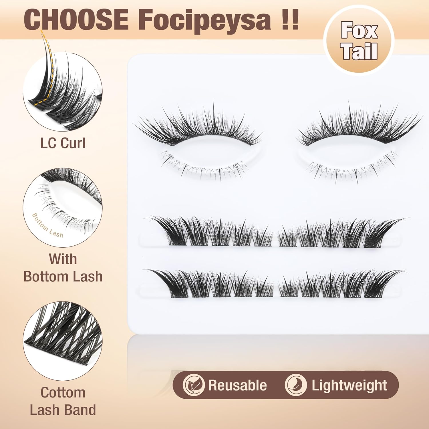 Fox Eye Lash Clusters Kit with - đánh giá và giá Eyelash Extension Images Free