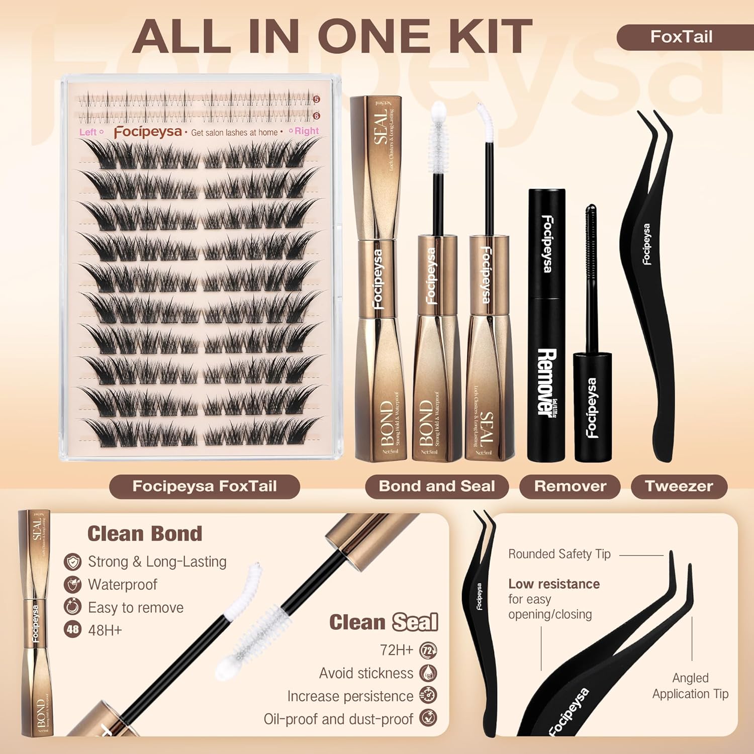 Fox Eye Lash Clusters Kit with - đánh giá và giá Eyelash Extension Images Free