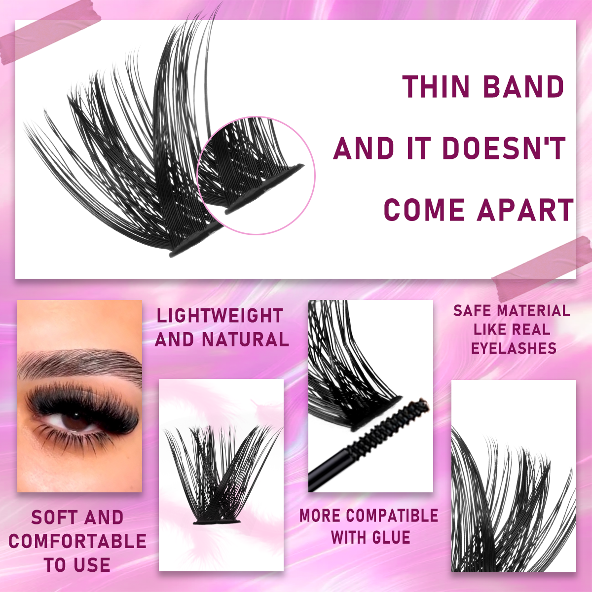 DIY Lashes Cluster Kit Large C - đánh giá và giá Eyelash Extension Home Service