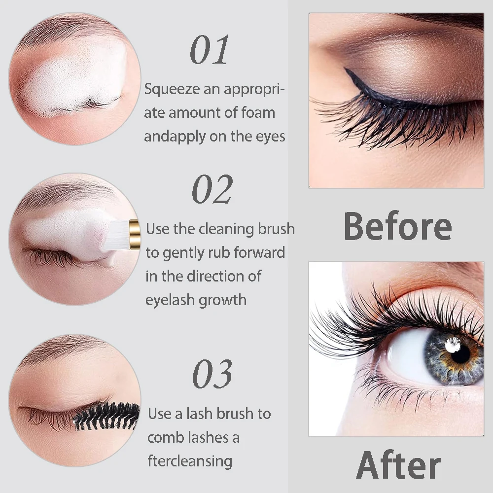20/40PCS Suit 60ML Empty Pump  - đánh giá và giá Eyelash Extension Aftercare