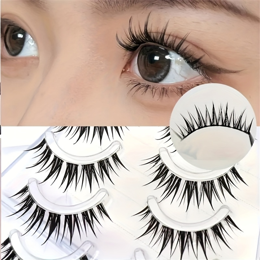 5 pairs of wet comic eyelashes - đánh giá và giá Eyelash Extension Cat Eye