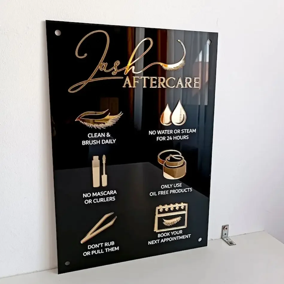 Aftercare Sign for Lash Extens - đánh giá và giá Eyelash Extension Aftercare