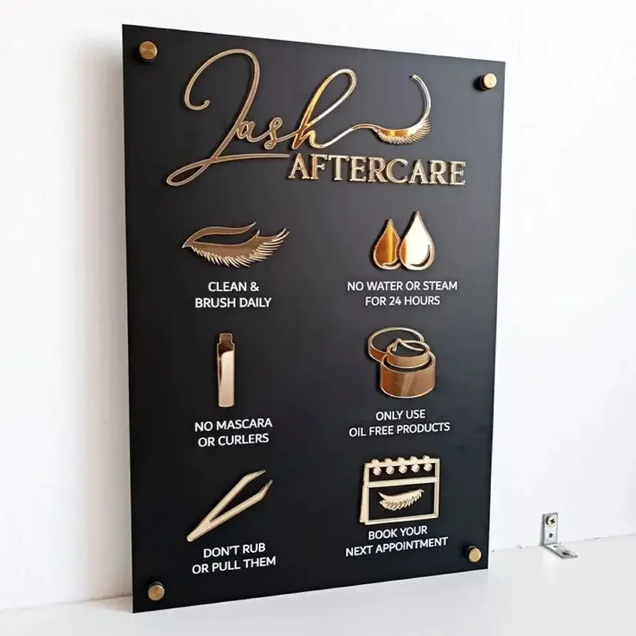 Aftercare Sign for Lash Extens - đánh giá và giá Eyelash Extension Aftercare