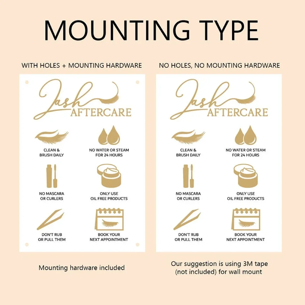 Aftercare Sign for Lash Extens - đánh giá và giá Eyelash Extension Aftercare
