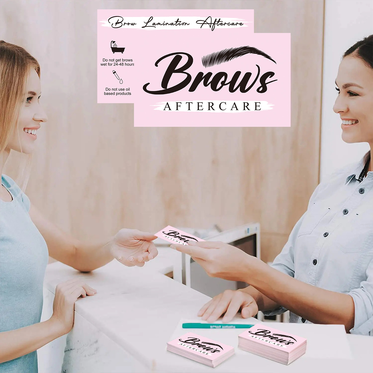 50pcs eyebrow Aftercare Cards  - đánh giá và giá Eyelash Extension Aftercare