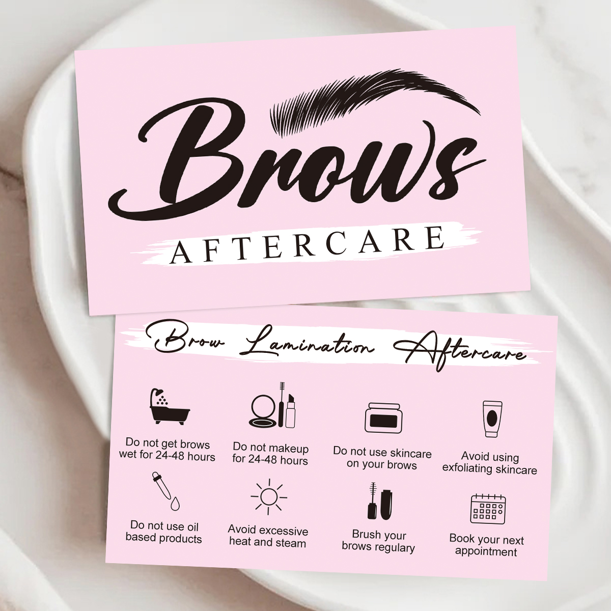 50pcs eyebrow Aftercare Cards  - đánh giá và giá Eyelash Extension Aftercare