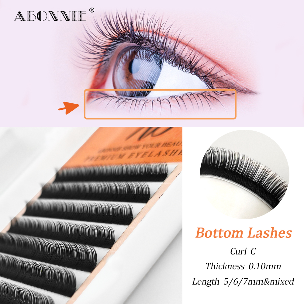 ABONNIE Brown Black Lower Lash - đánh giá và giá Eyelash Extension Japan