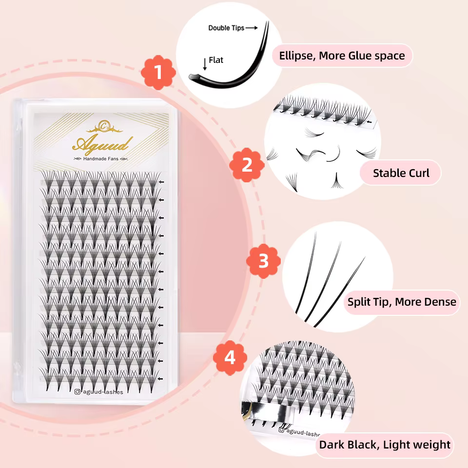 AGUUD Camellia Premade Fans La - đánh giá và giá Eyelash Extension Japan