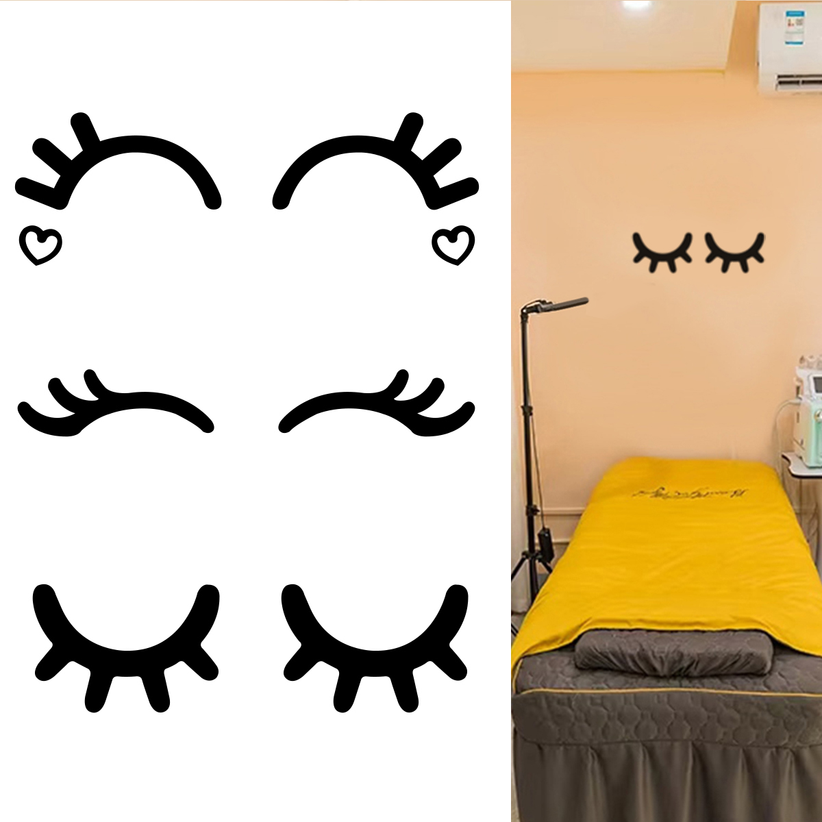 5pairs Eyelashes Wall Sticker  - đánh giá và giá Eyelash Extension Aftercare