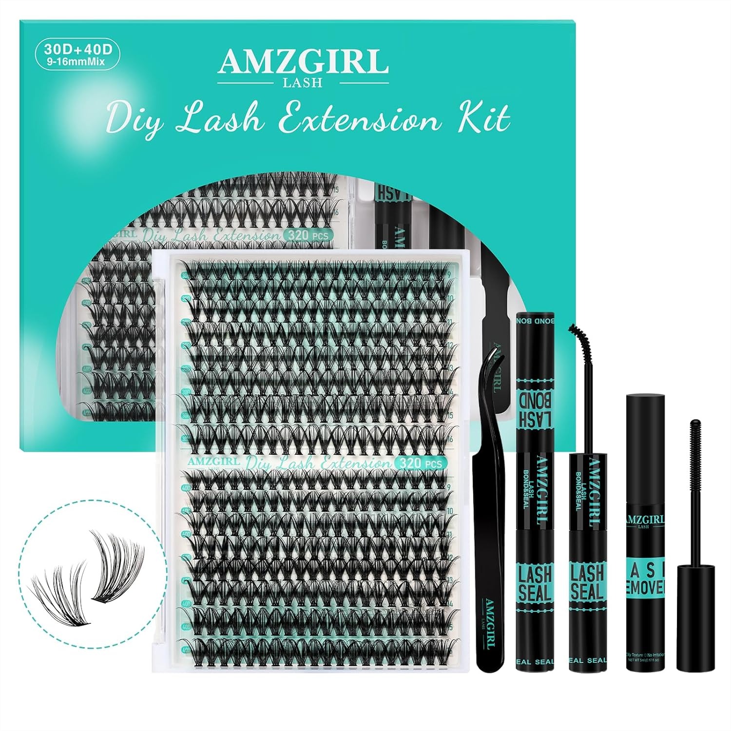 DIY Lash Clusters Kit 320Pcs,  - đánh giá và giá Eyelash Extension Images Free