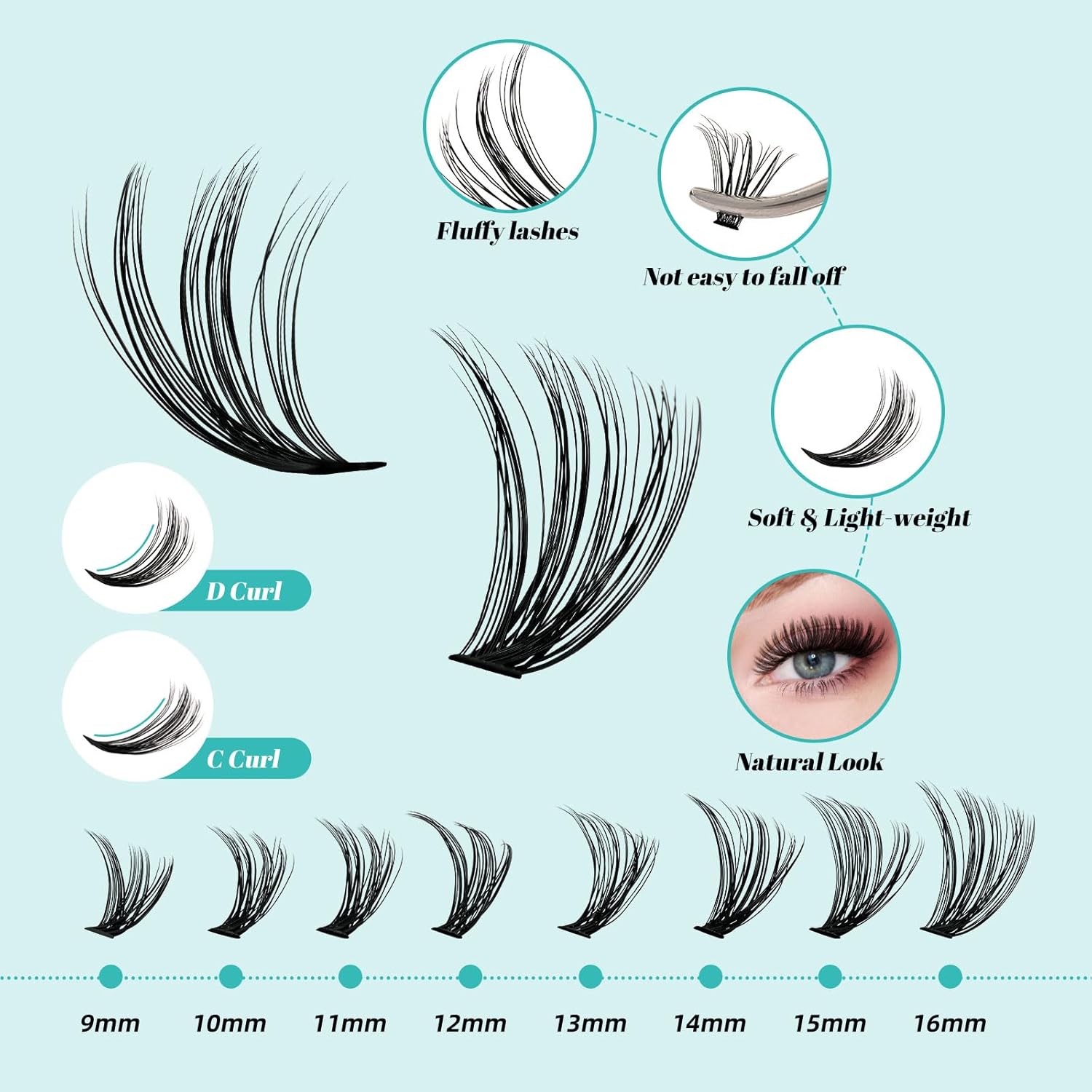 DIY Lash Clusters Kit 320Pcs,  - đánh giá và giá Eyelash Extension Images Free