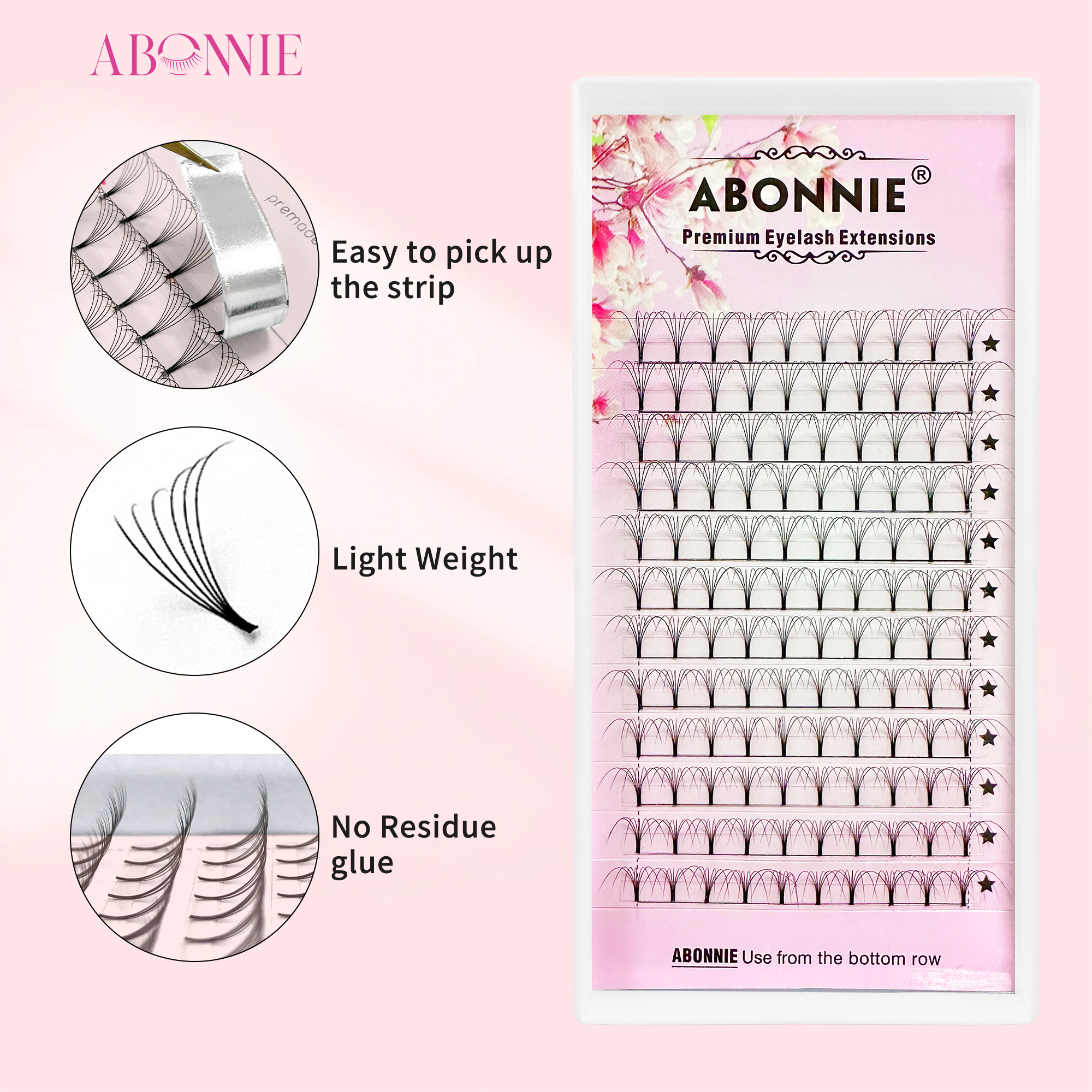Short Base Fan Ruassian Volume - đánh giá và giá Eyelash Extension Japan