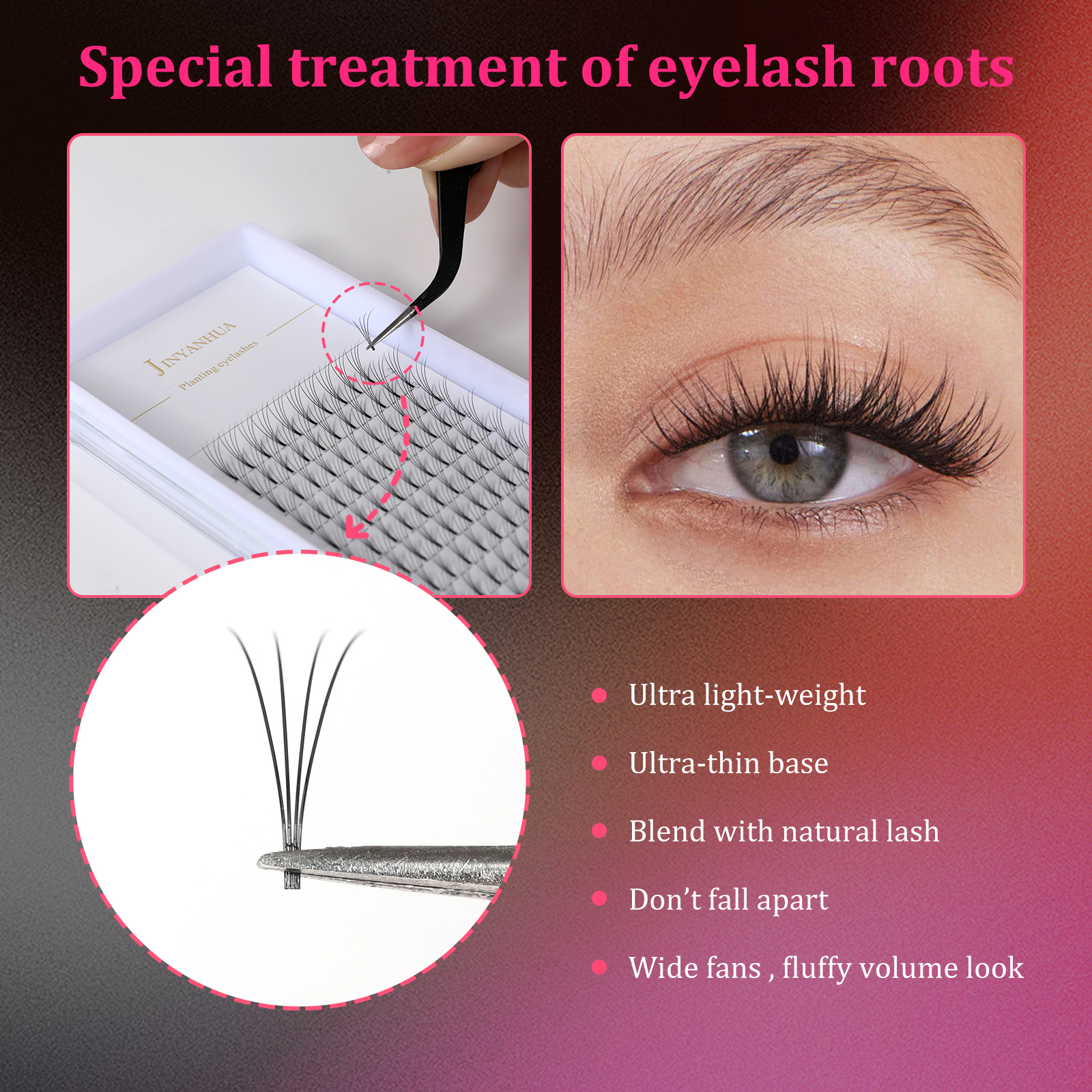 Premade Fans Eyelash Extension - đánh giá và giá Eyelash Extension Japan