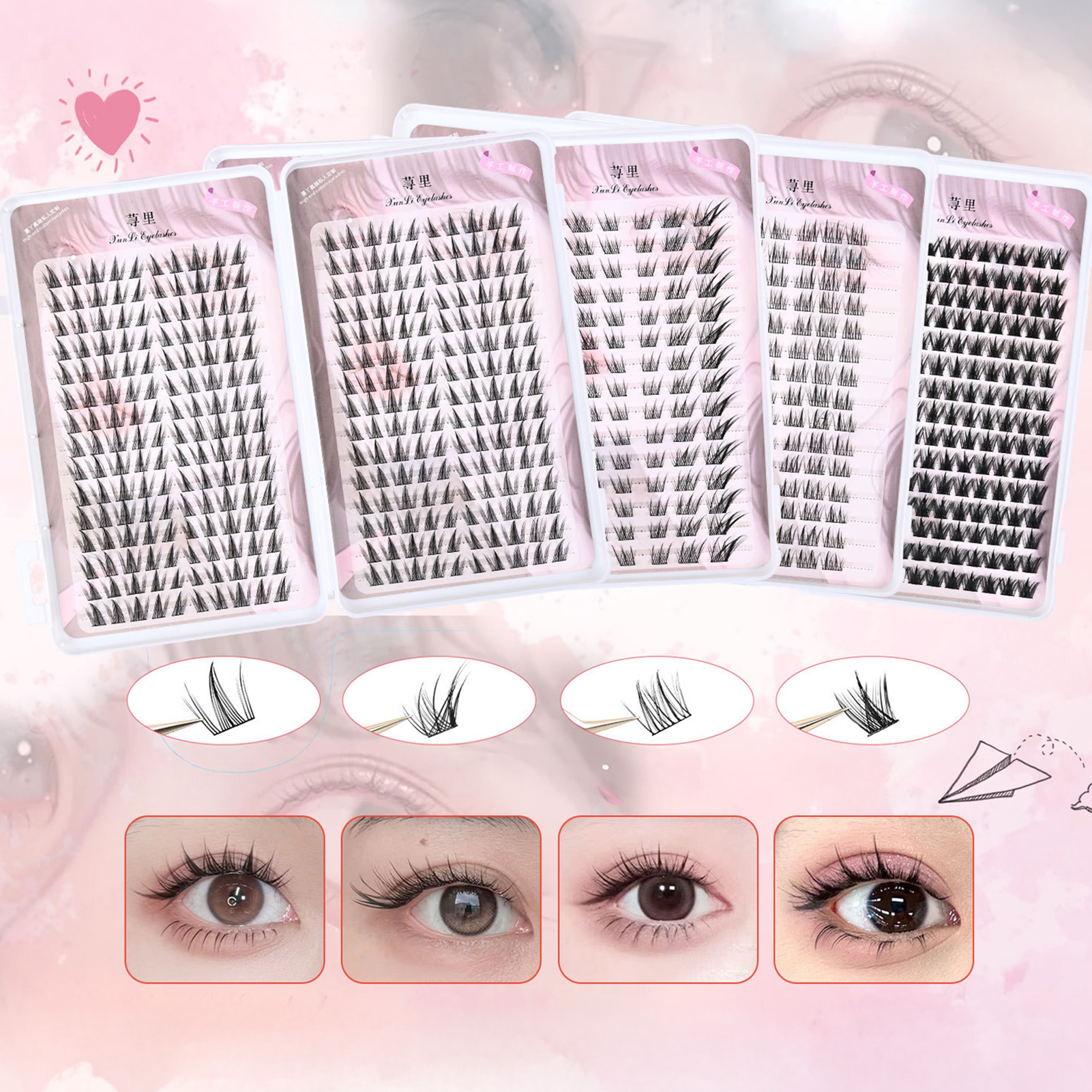 30rows 3D Wispy Fluffy Fake Ey - đánh giá và giá Eyelash Extension Supernatural