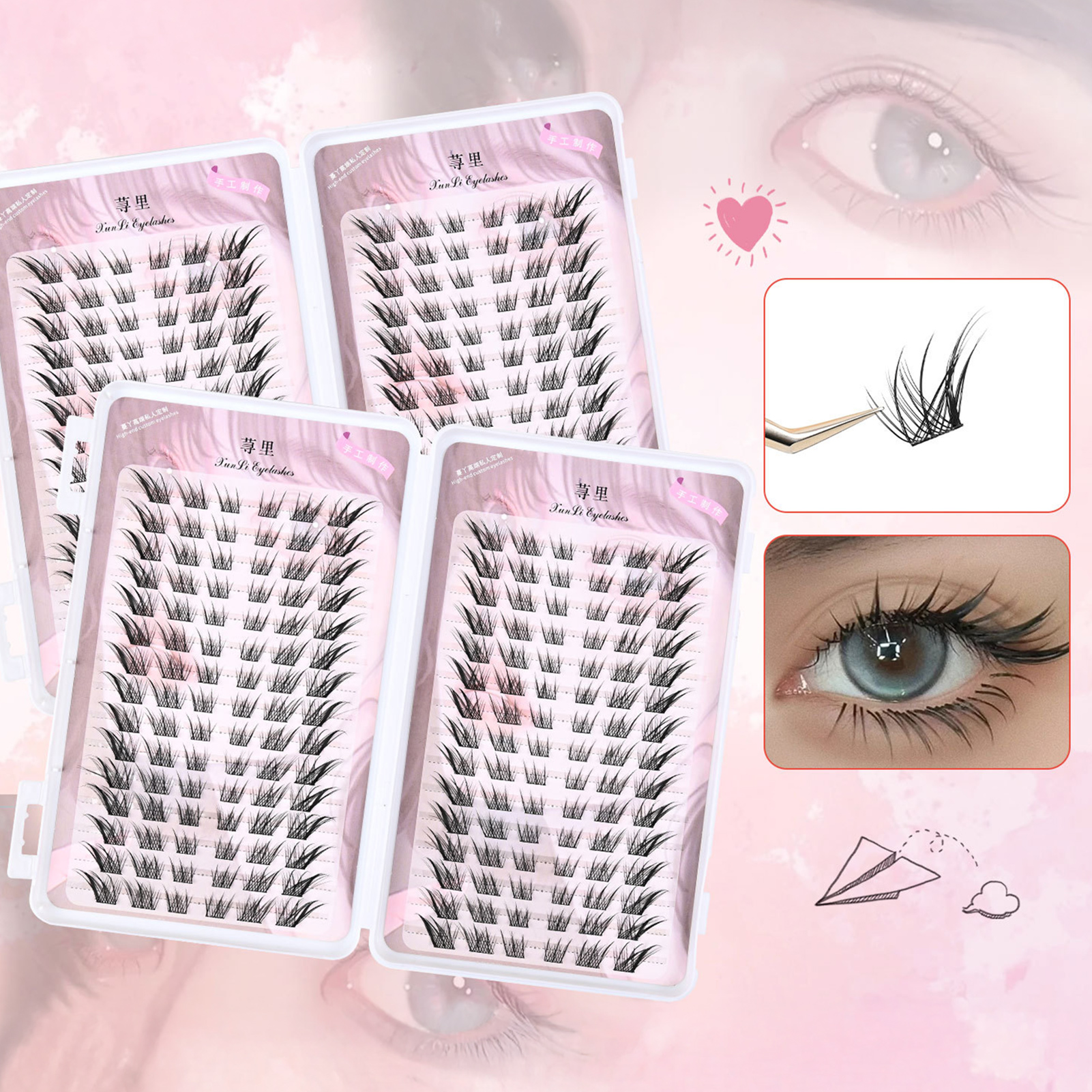 30rows 3D Wispy Fluffy Fake Ey - đánh giá và giá Eyelash Extension Supernatural