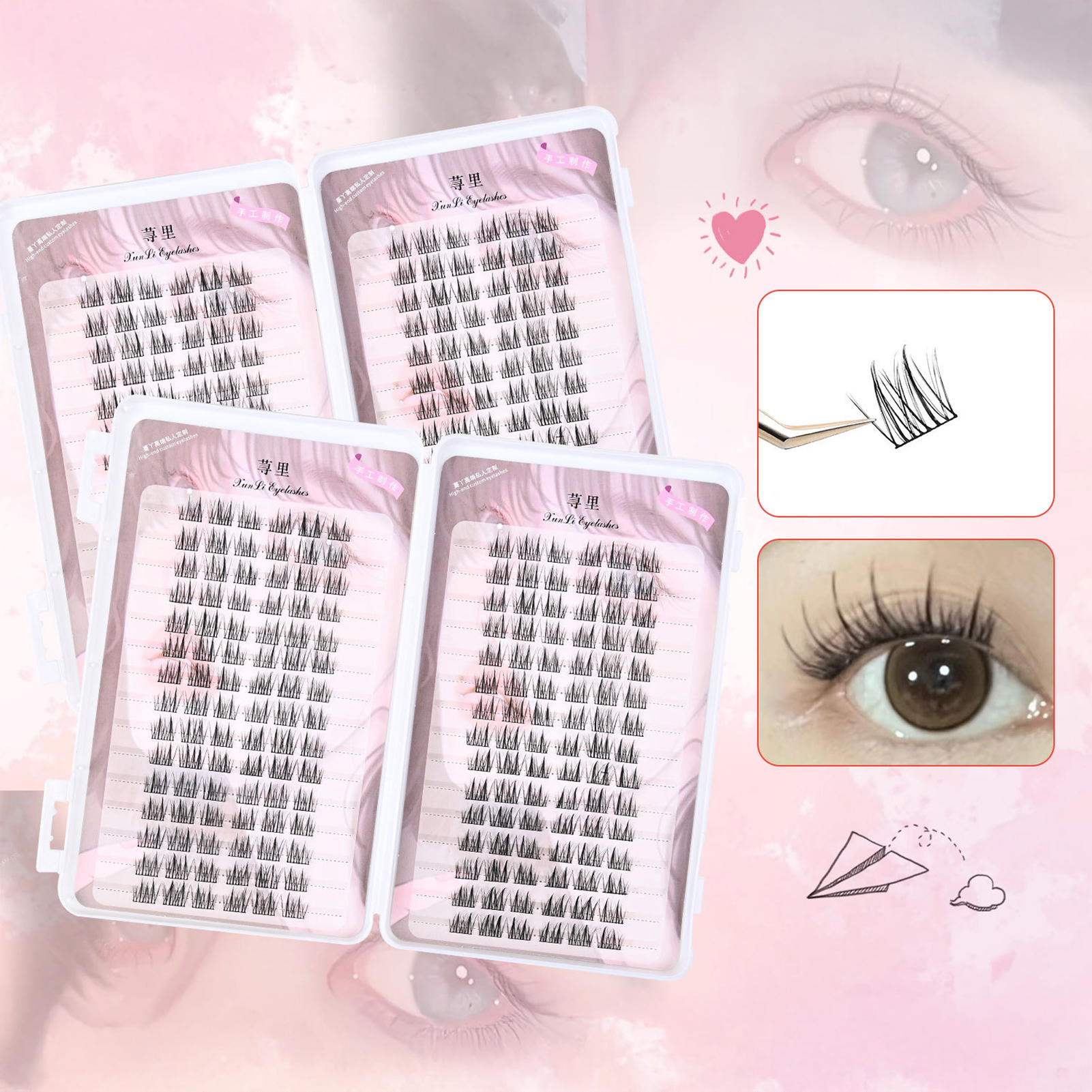 30rows 3D Wispy Fluffy Fake Ey - đánh giá và giá Eyelash Extension Supernatural