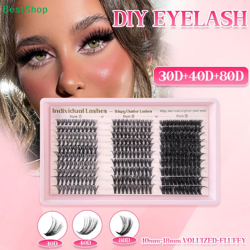 ✂Cluster Lashes Individual Ext - đánh giá và giá Eyelash Extension Wispy