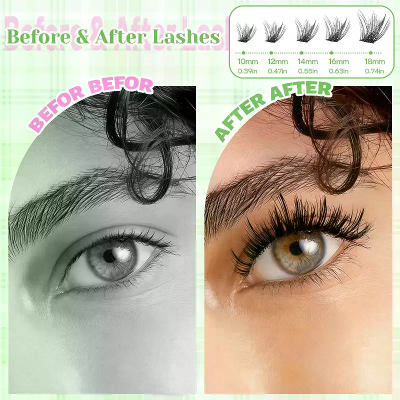 Natural Look False Eyelashes W - đánh giá và giá Eyelash Extension Wispy