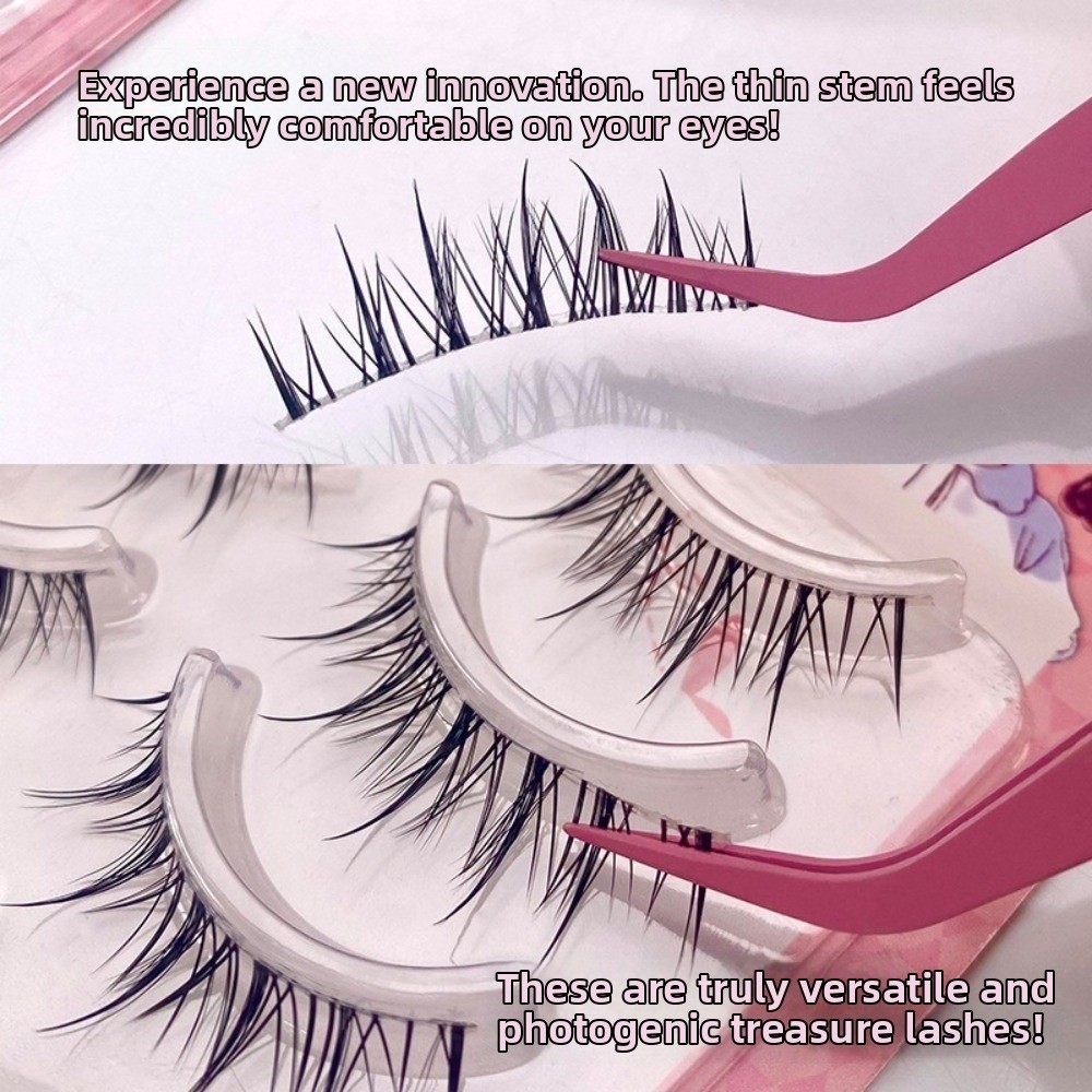 Black Anime Cartoon False Eyel - đánh giá và giá Eyelash Extension Anime Style